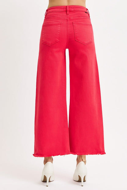 Cara Red Cropped Denim