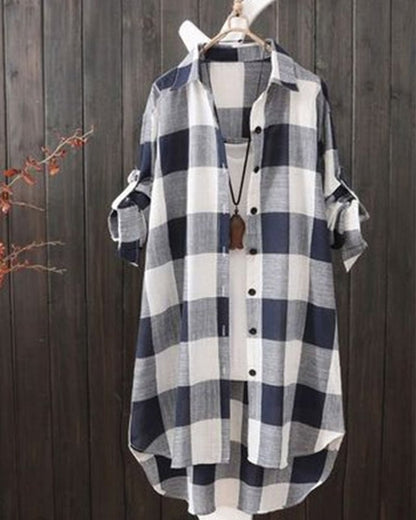 Ingrid | Flowy Plaid Shirt