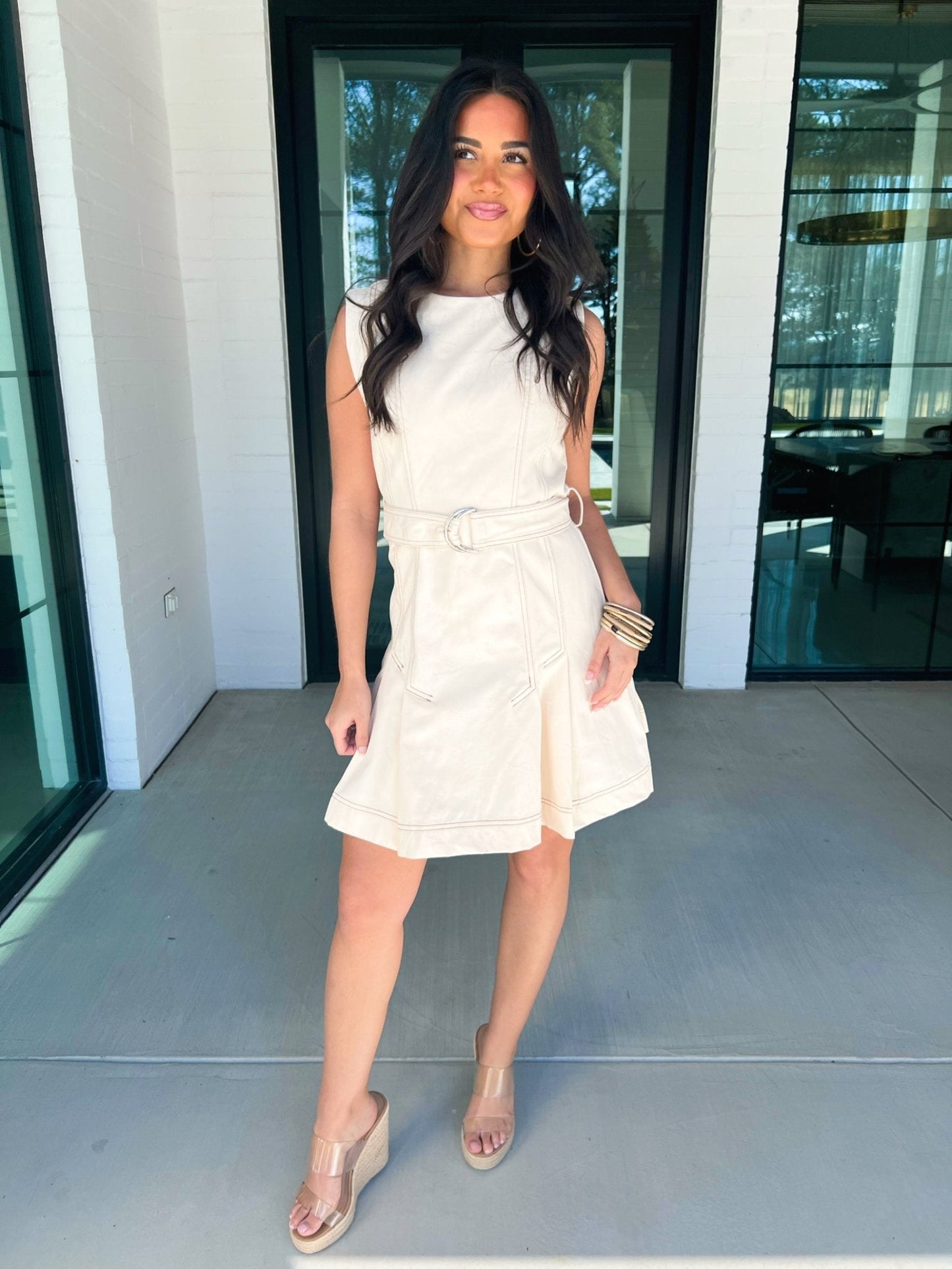 Caught You Looking Cream Dress