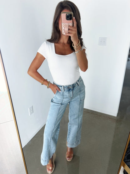 Swayze Front Seam Light Denim