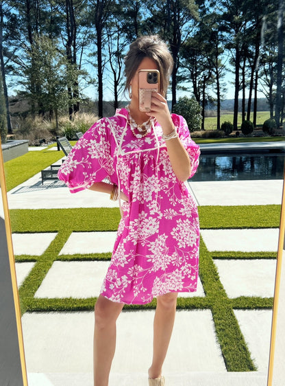 Magenta Sunshine Swing Dress