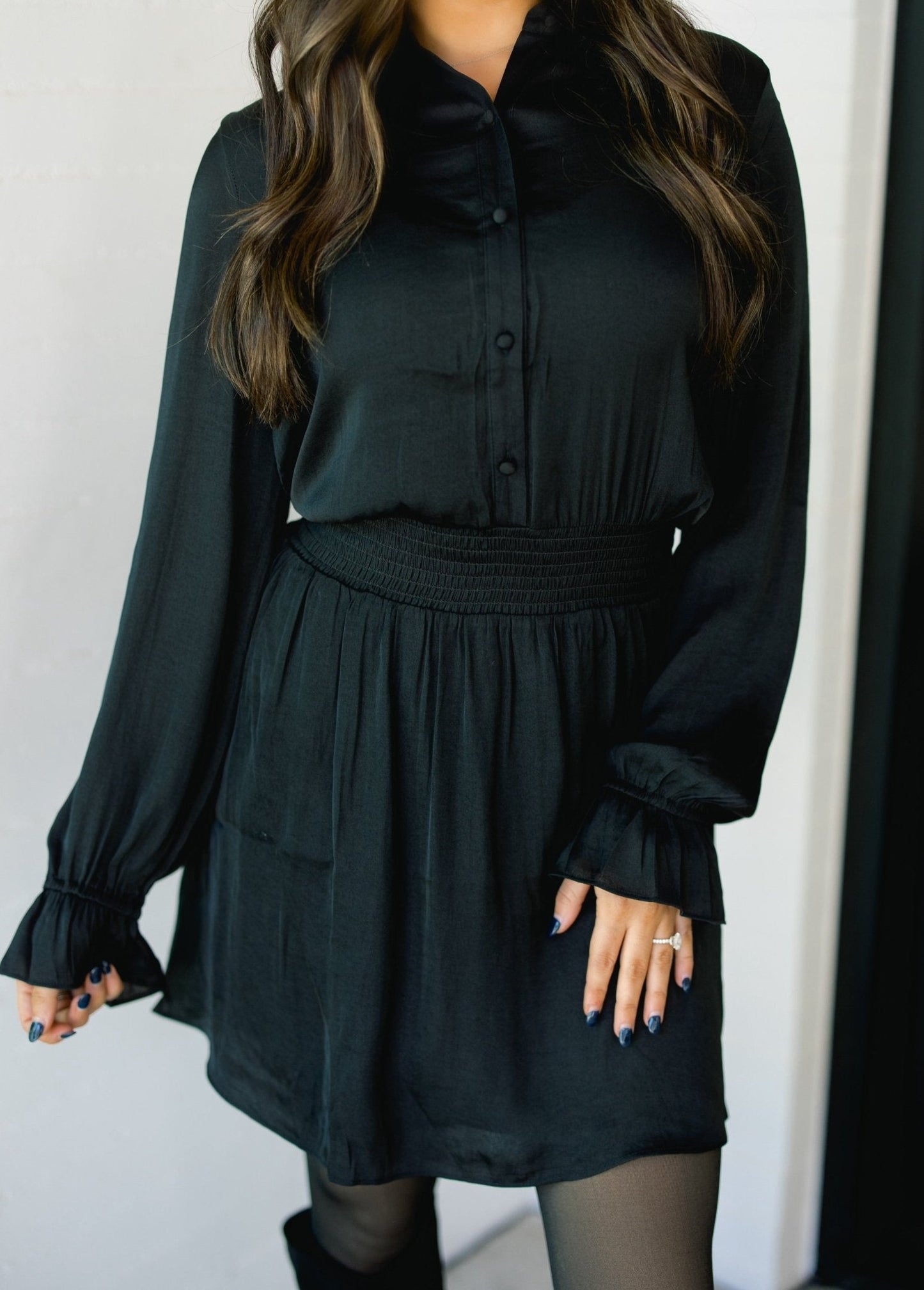 Beauty In Black Flare Mini Dress ~FINAL SALE~