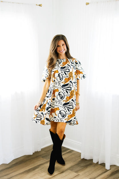 Little Miss Leopard Mini Dress ~FINAL SALE~