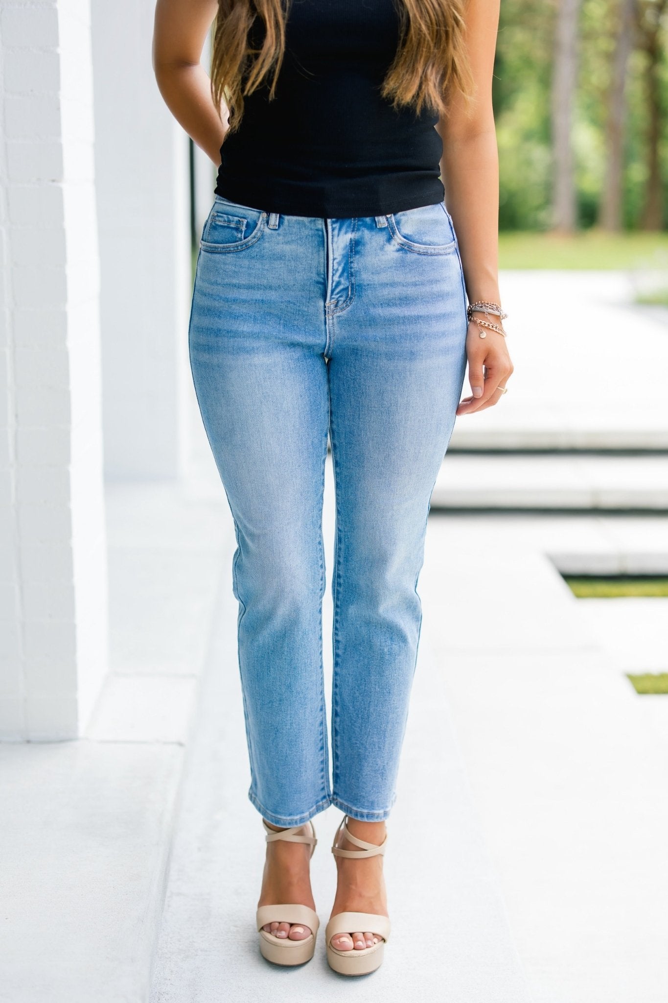 Move Over Medium Cropped Denim
