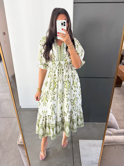 Secret Keeper Green Mix Dress