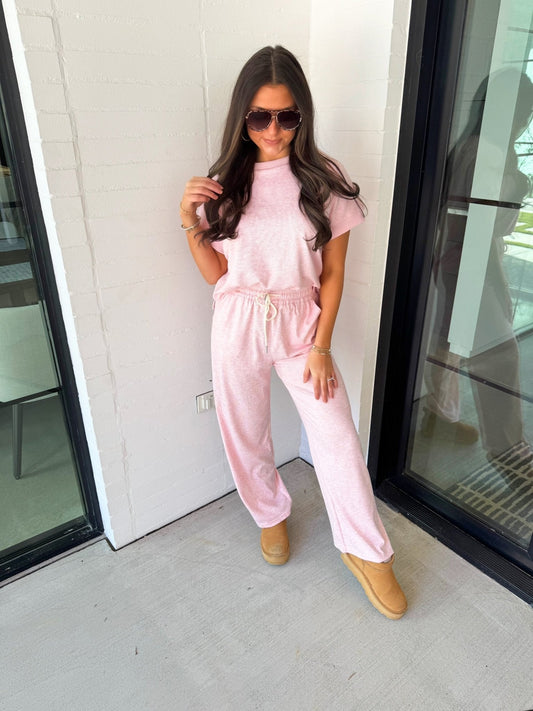 Effortlessly Yours Heathered Pink Set