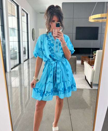 Cloud Nine Blue Floral Dress