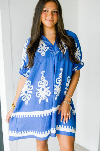 Coastal Cobalt Blue Dress