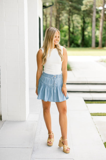 Do What's Right Denim Mini Skirt ~FINAL SALE~