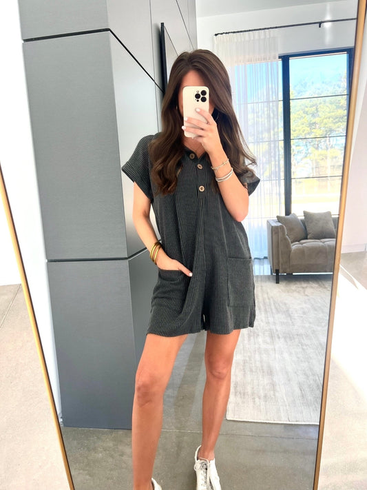 Chill Out Charcoal Romper