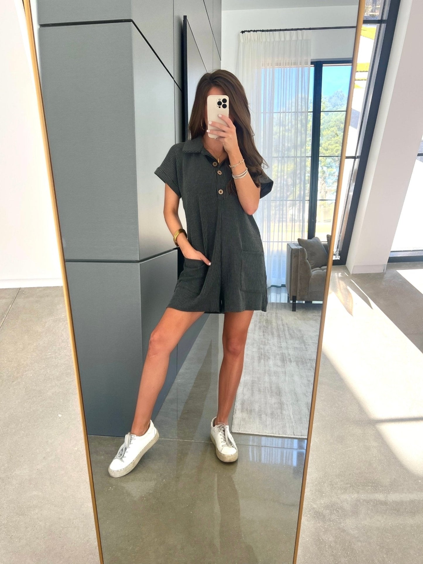 Chill Out Charcoal Romper