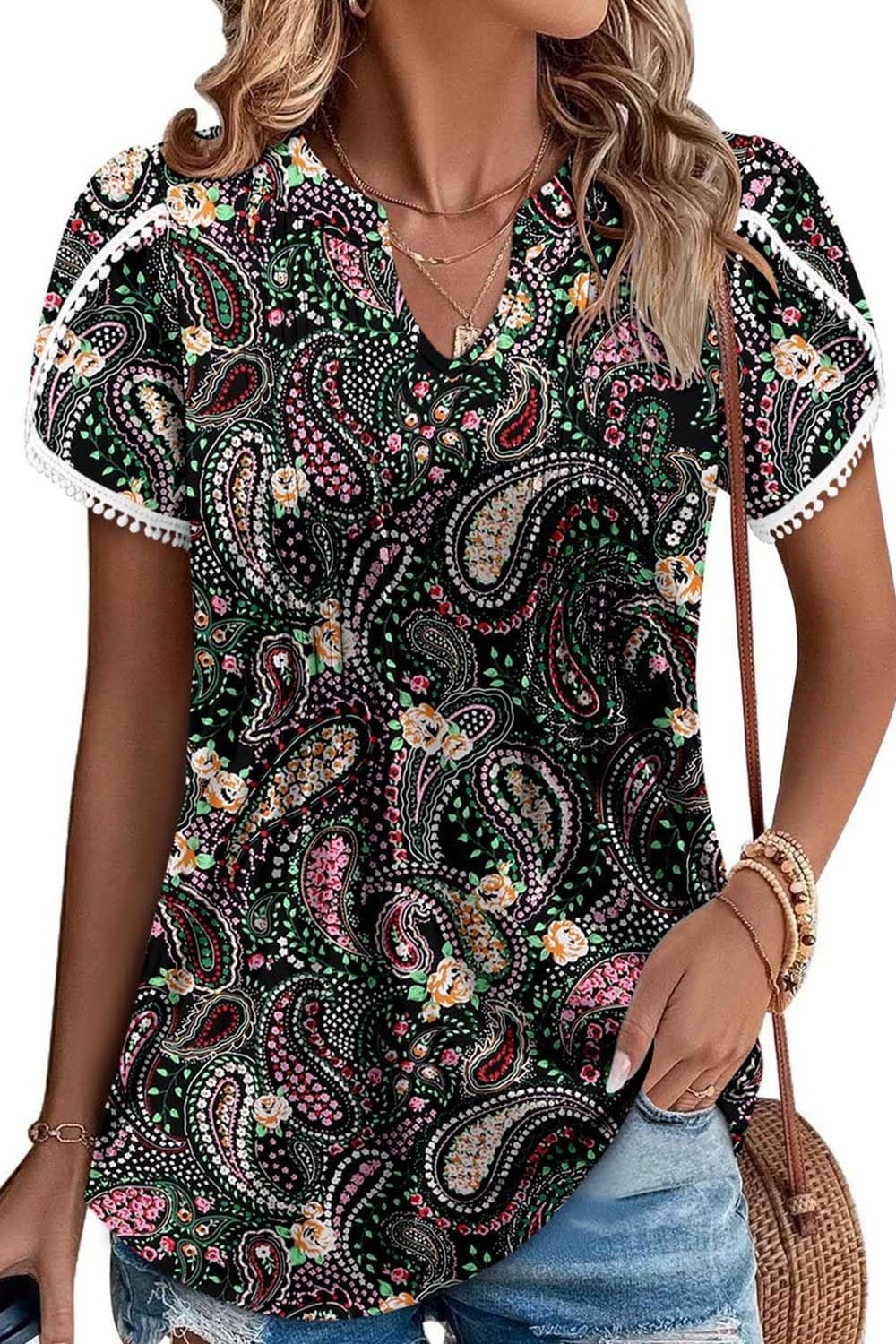 Printed pink green / 2XL