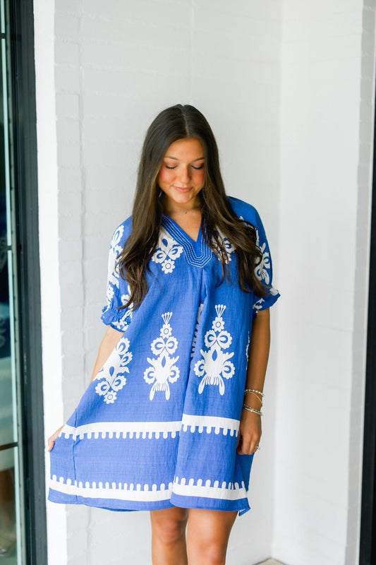 Coastal Cobalt Blue Dress