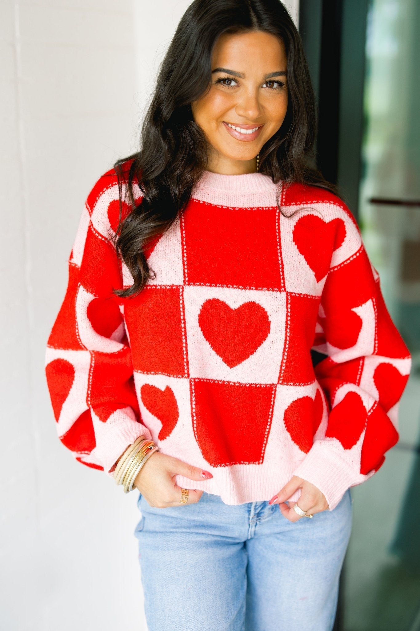 Happy Heart Red Sweater ~FINAL SALE~