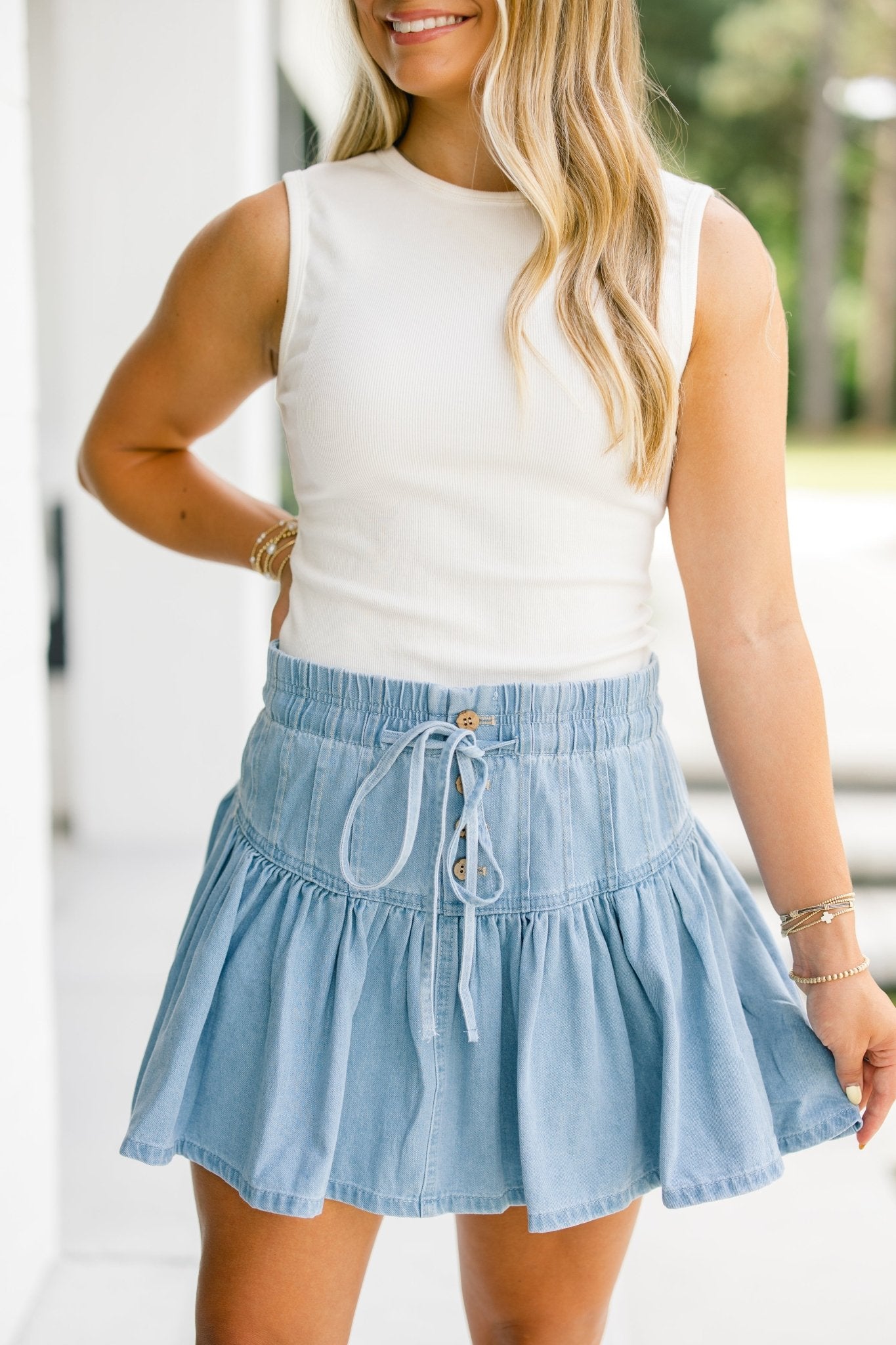 Do What's Right Denim Mini Skirt ~FINAL SALE~