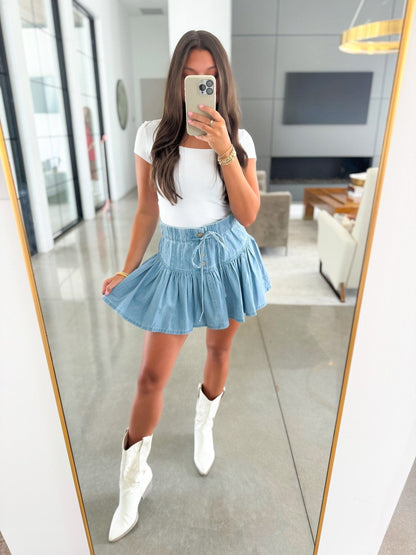 Do What's Right Denim Mini Skirt ~FINAL SALE~