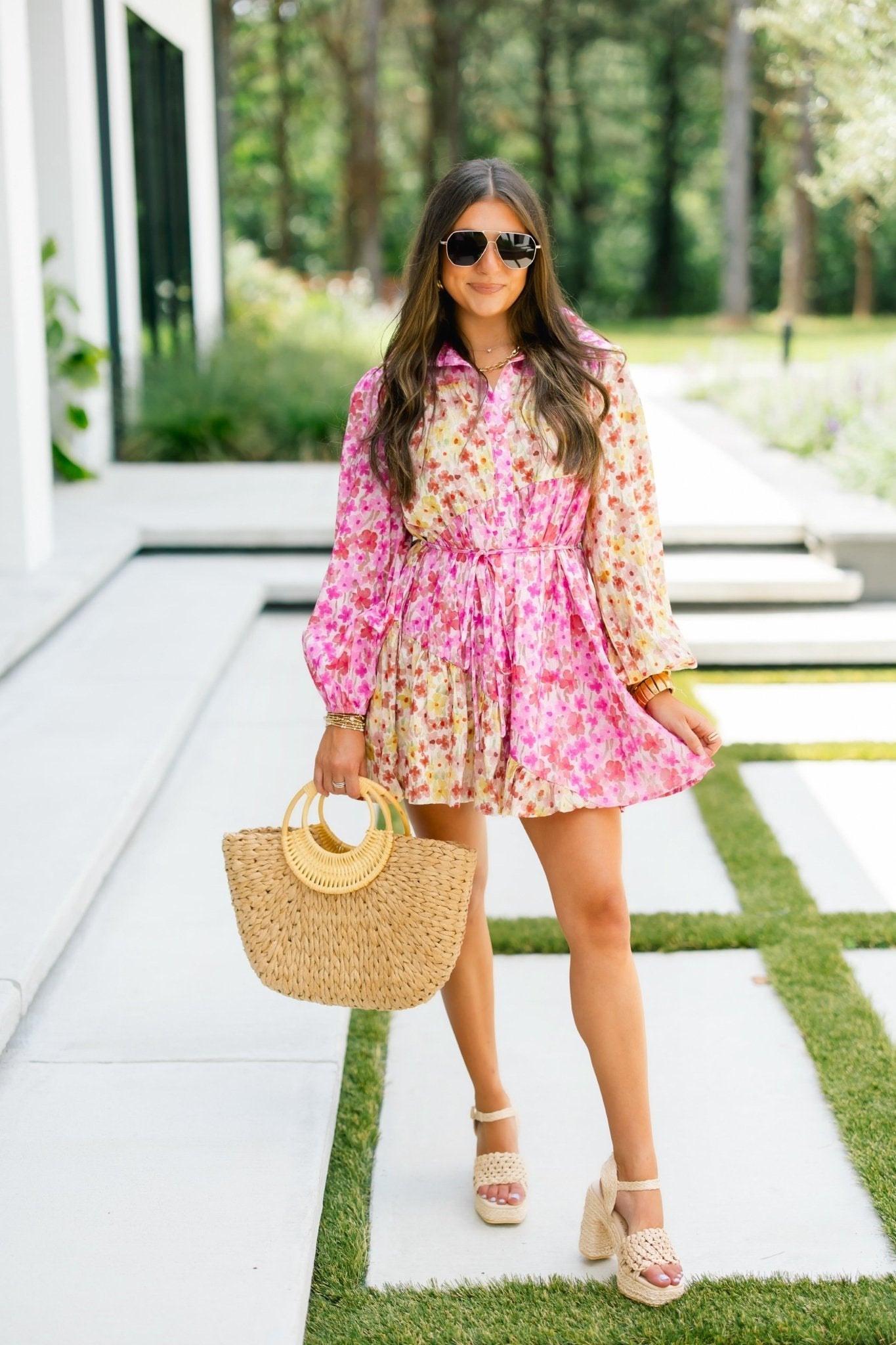 Beautiful Blooms Pink Floral Dress ~FINAL SALE~