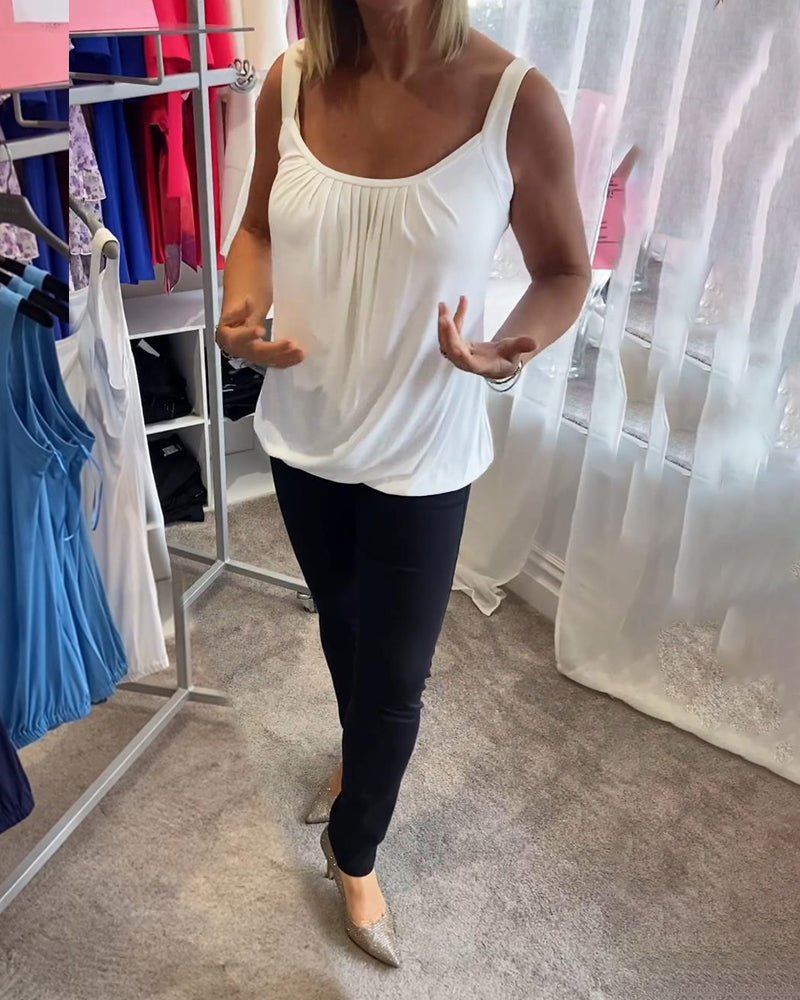 Vangie | Graceful Pleated Top