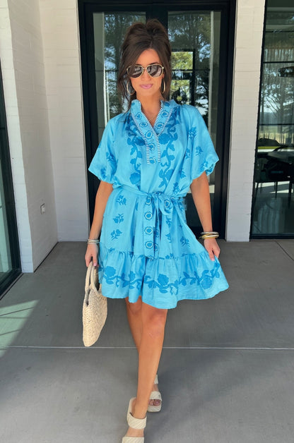 Cloud Nine Blue Floral Dress