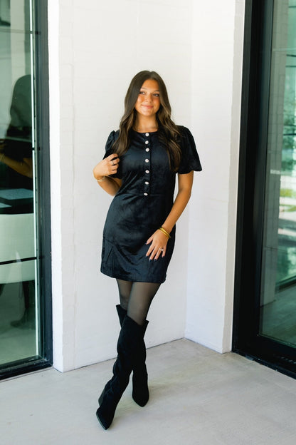 Velvet Crush Black Dress ~FINAL SALE~
