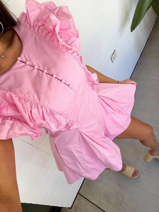 Bashful Babe Pink Romper