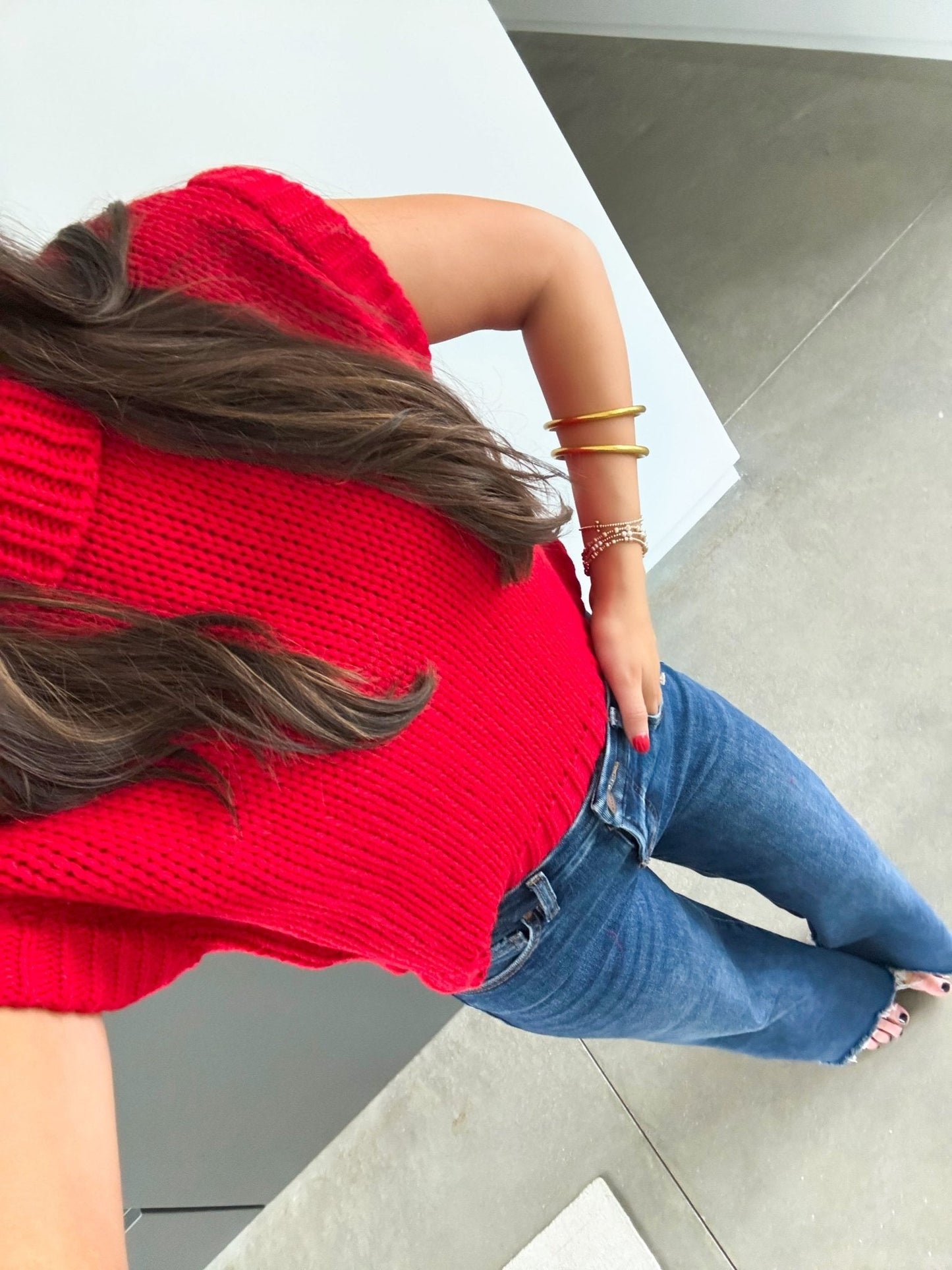 Sweeter Days Red Sweater Top