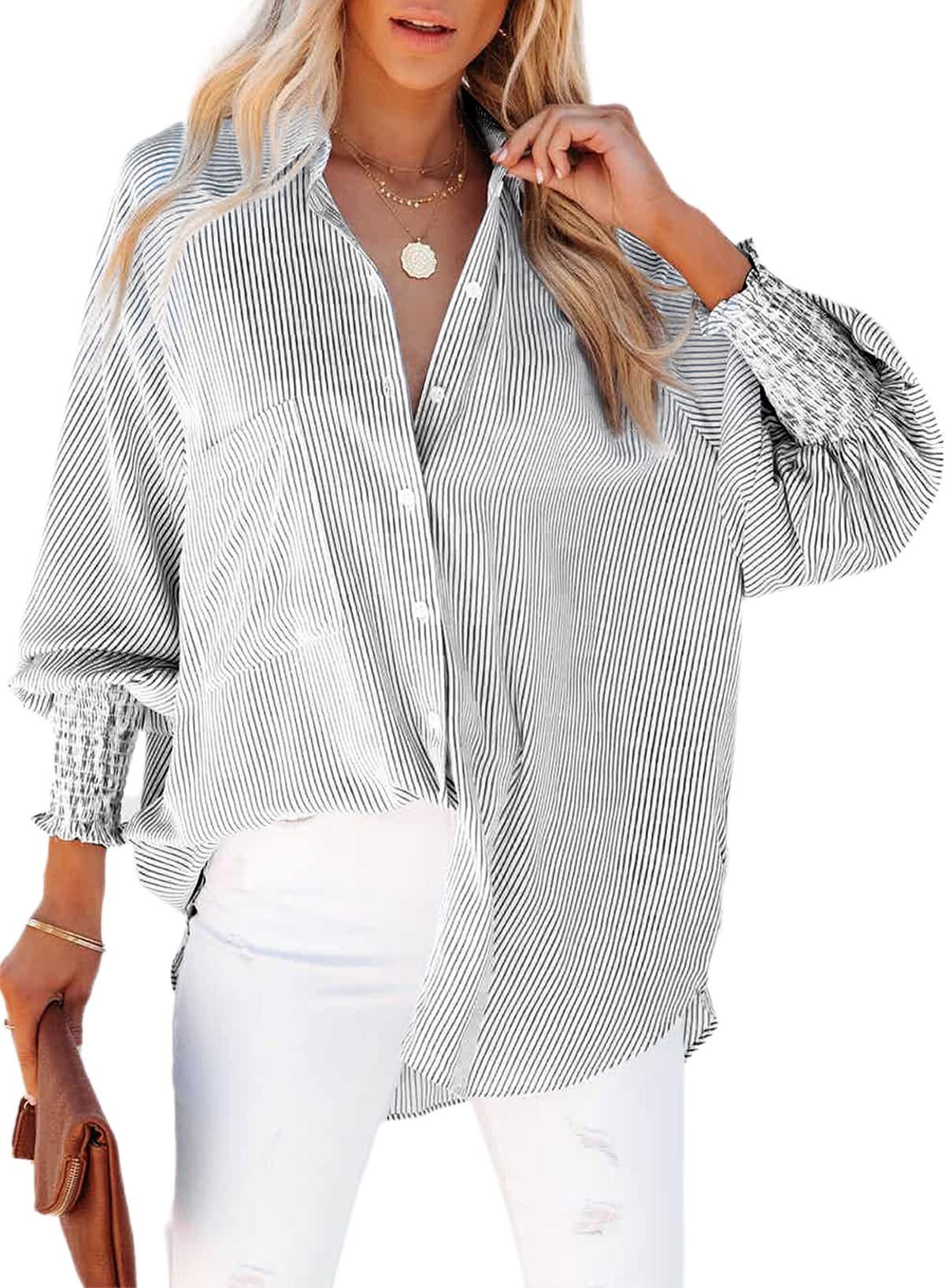 Jillian | Elegant Striped Shirt