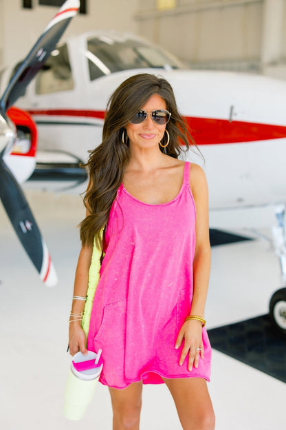 Hillary Hot Pink Romper