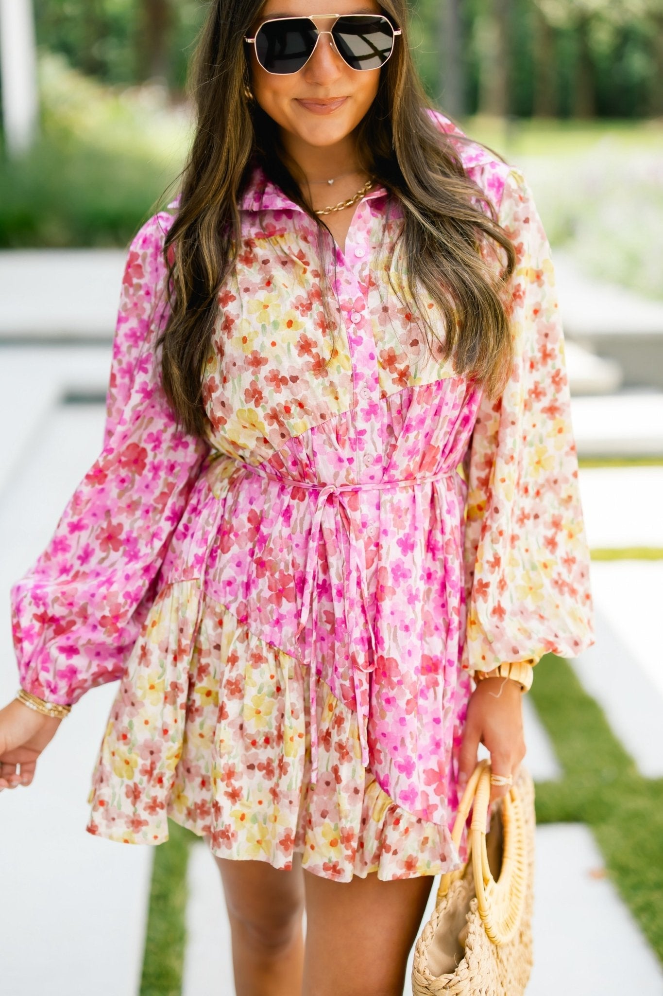 Beautiful Blooms Pink Floral Dress ~FINAL SALE~