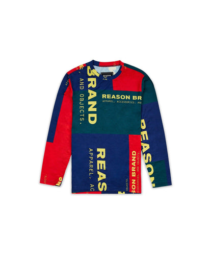 Arseno Multi Color Long Sleeve Logo Tee