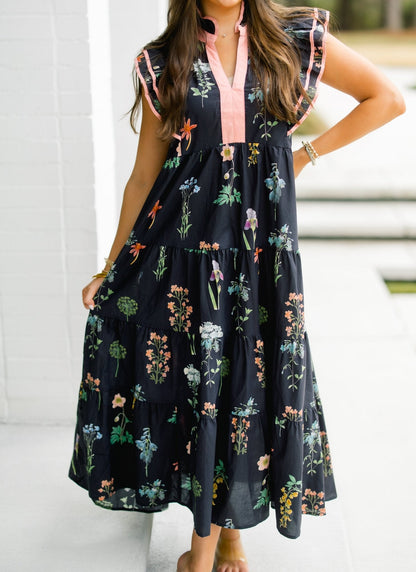 Nightfall Floral Statement Dress