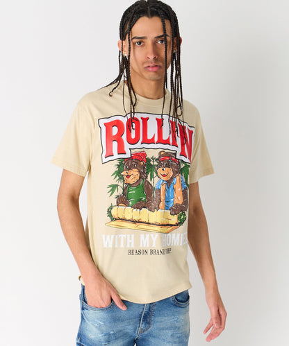 Keep Rollin Short Sleeve Tee - Khaki