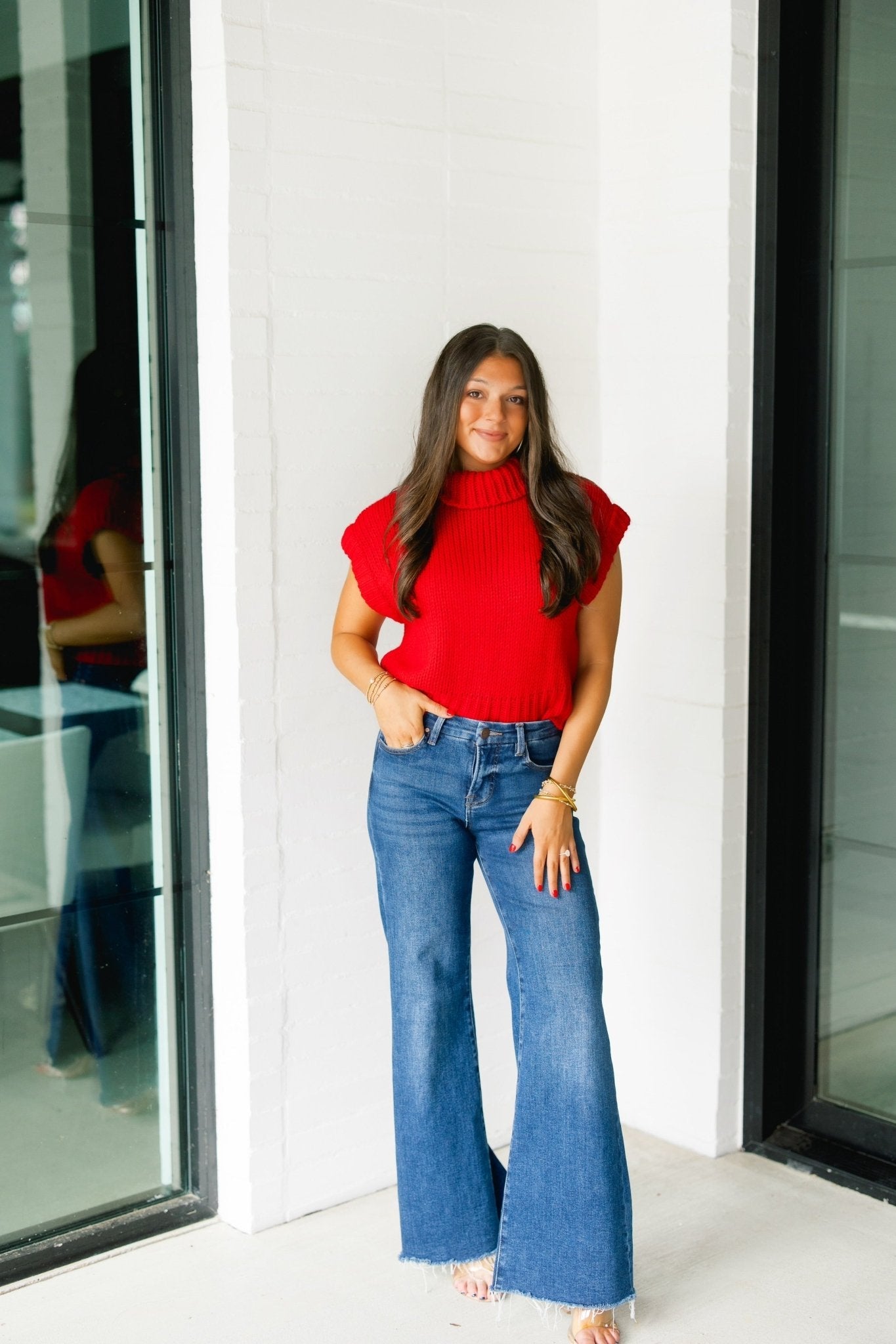 Sweeter Days Red Sweater Top