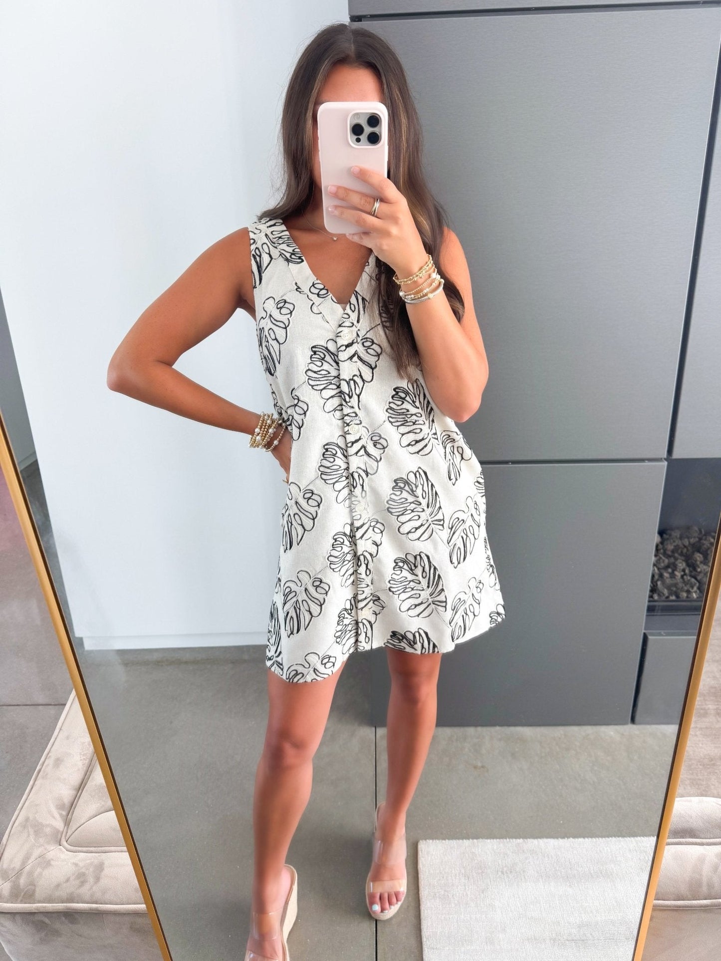 In The Palms Embroidered Dress ~FINAL SALE~