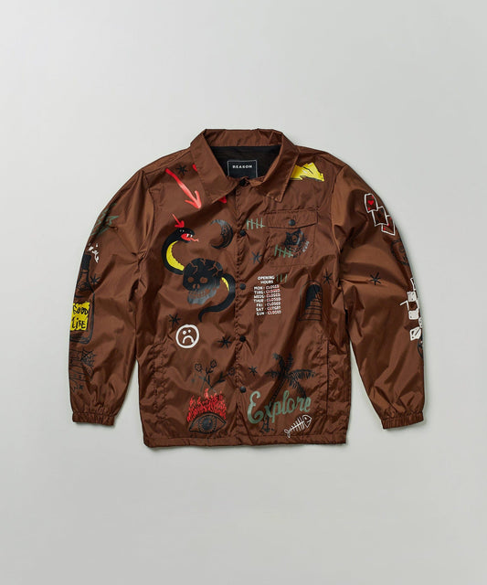 Gritty Coaches Jacket - Brown