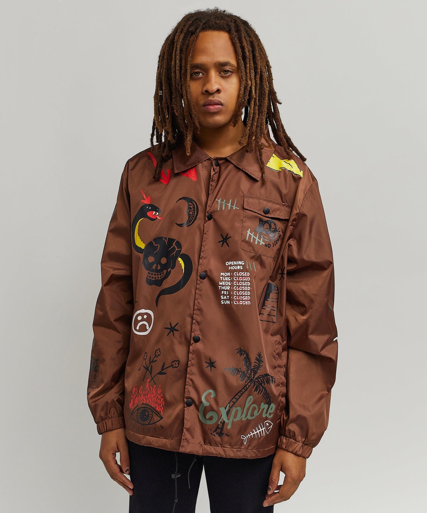Gritty Coaches Jacket - Brown