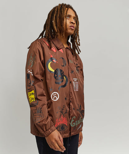 Gritty Coaches Jacket - Brown
