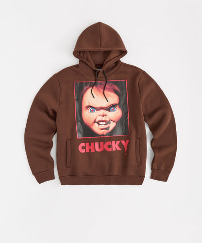 Chucky Graphic Print Hoodie - Brown