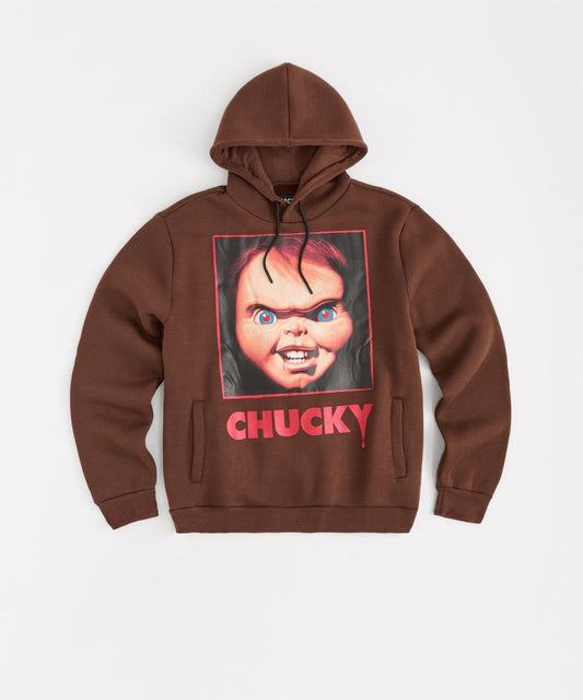 Chucky Graphic Print Hoodie - Brown