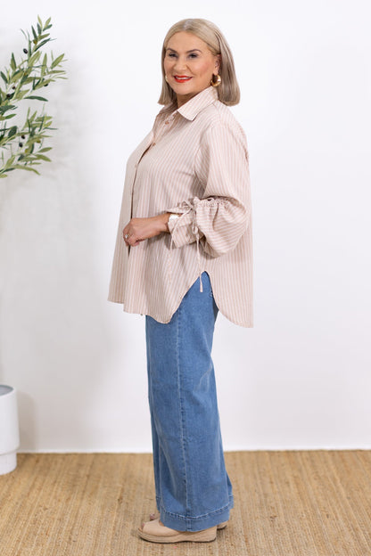 Laura | Oversized Striped Shirt