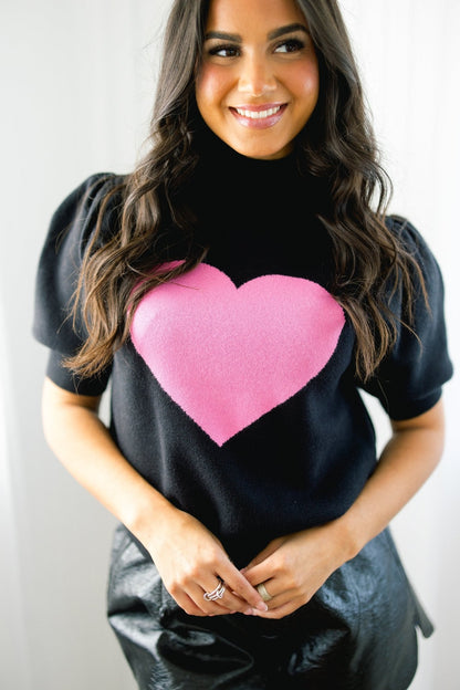 With All My Heart Puff Sleeve Sweater ~FINAL SALE~