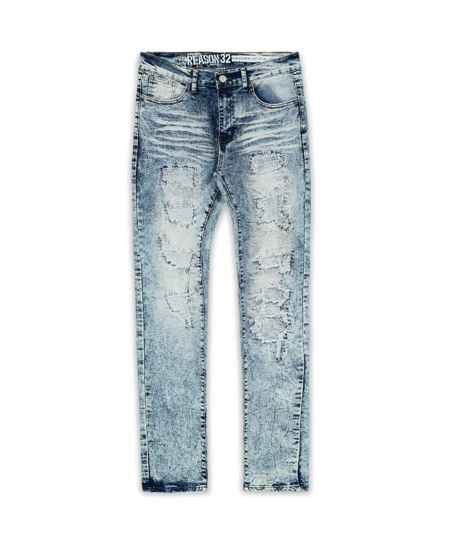 Thomas Rip And Repair Denim Jeans - Blue