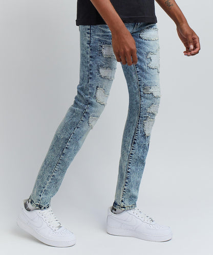Thomas Rip And Repair Denim Jeans - Blue