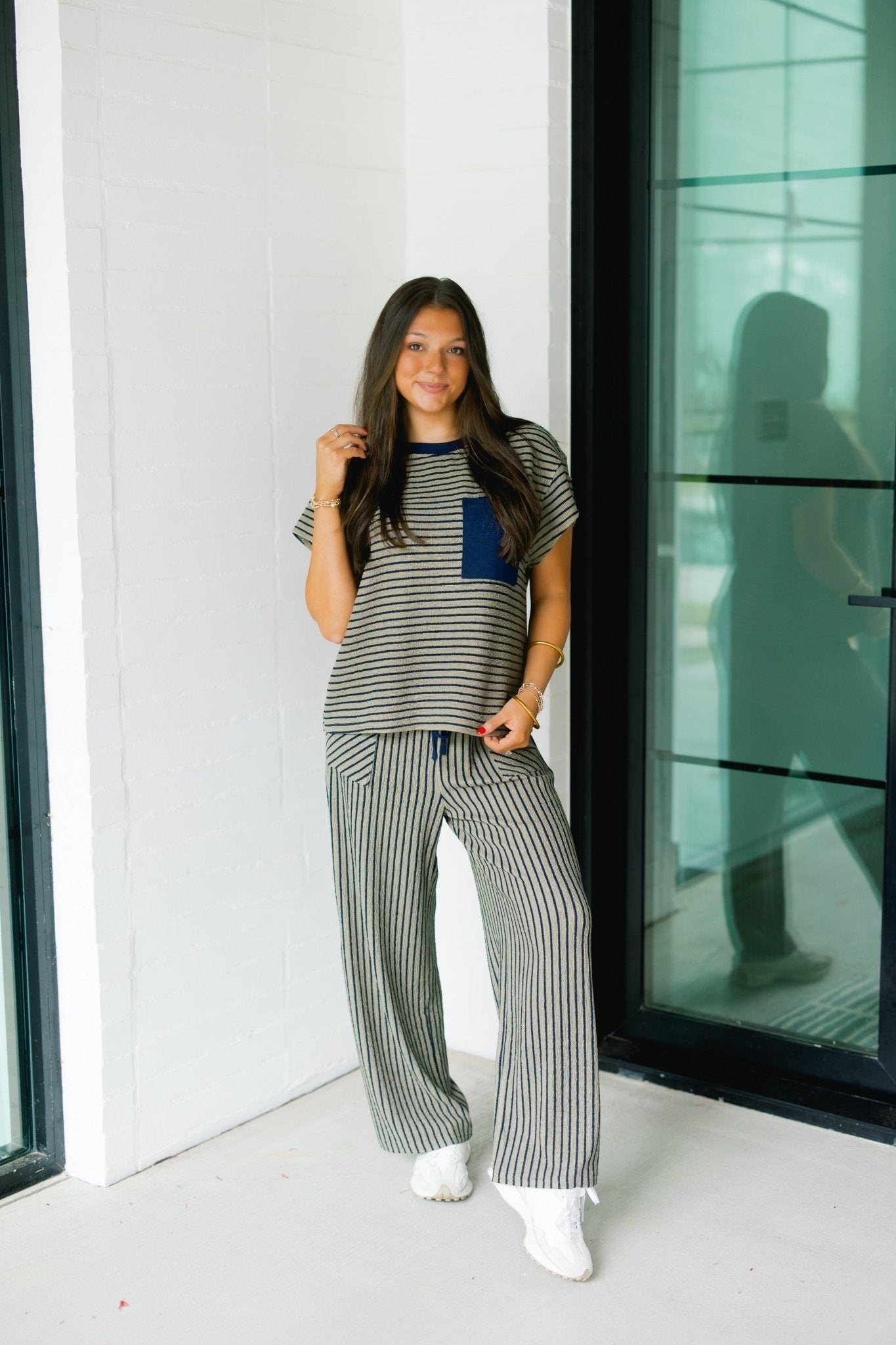 See About That Striped Pants Set