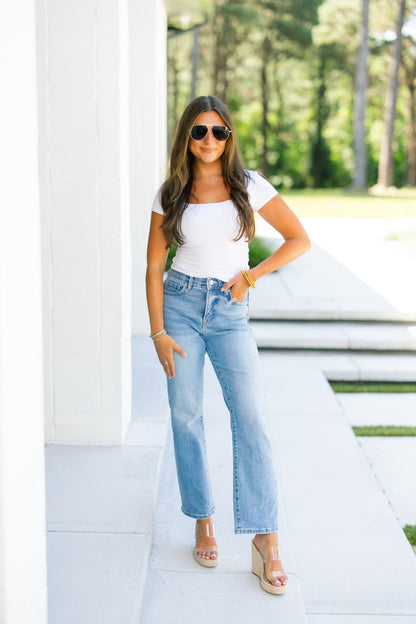 Move Over Medium Cropped Denim