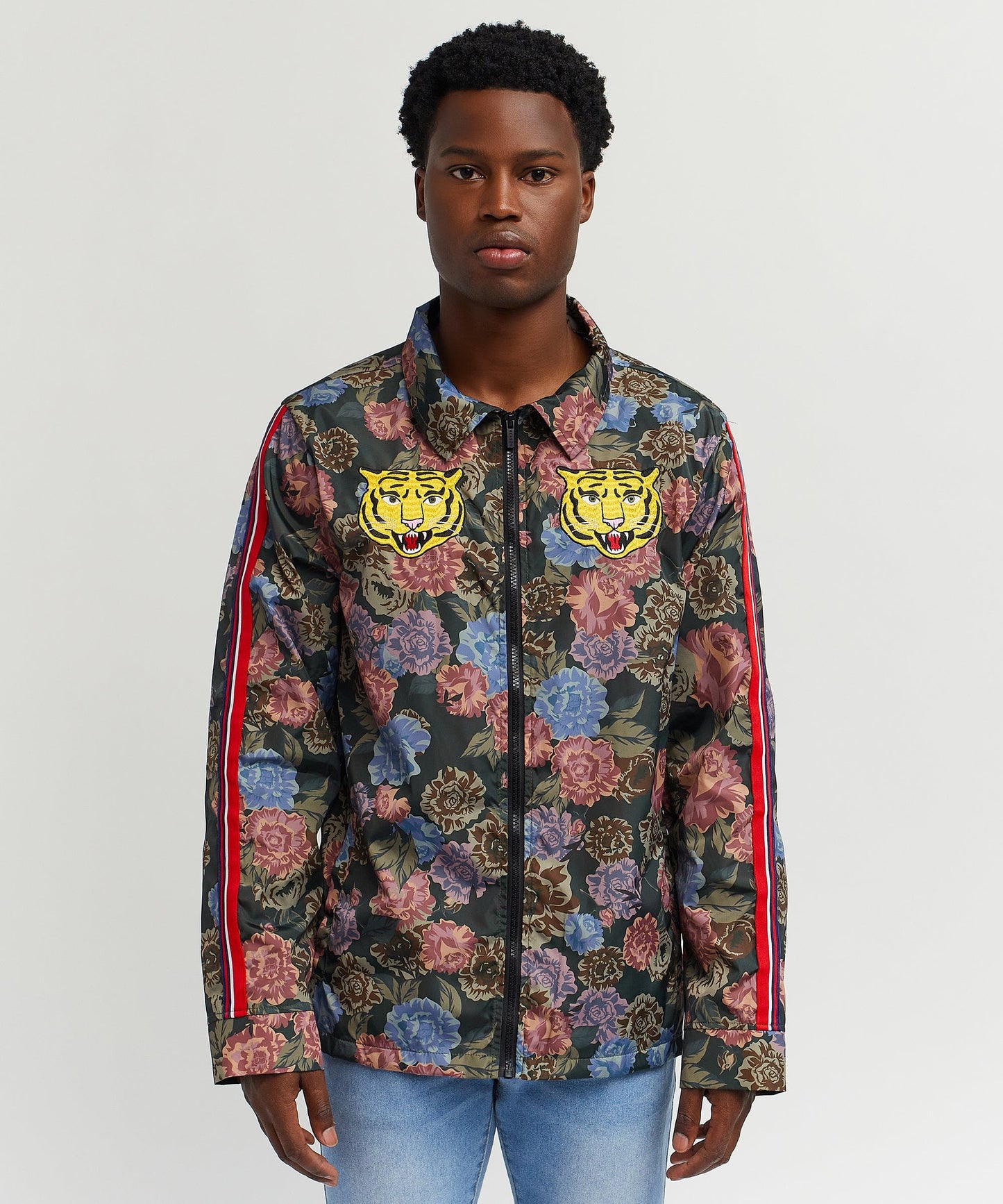 Fearless Tape Trip Nylon Allover Print Jacket