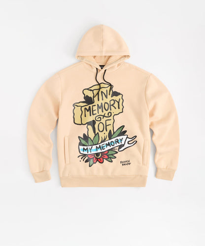 In Memory Of Graphic Print Hoodie - Khaki