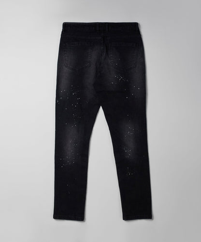 Nighthawk Ripped Detail Black Denim Jeans