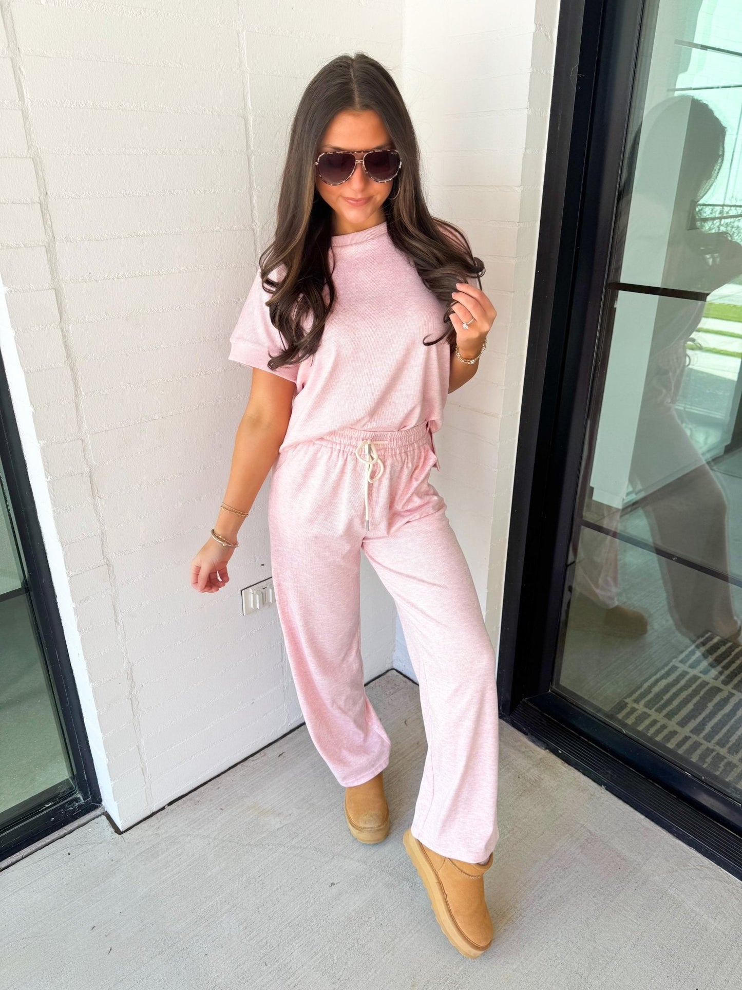 Effortlessly Yours Heathered Pink Set