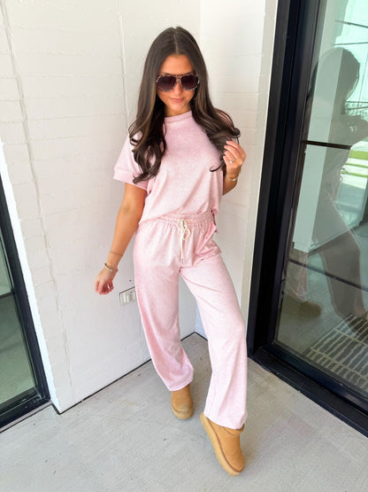 Effortlessly Yours Heathered Pink Set